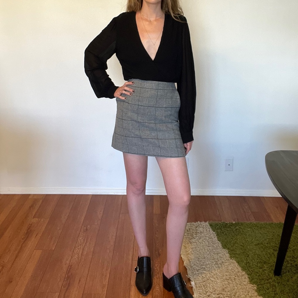 Reformation black sheer body suit